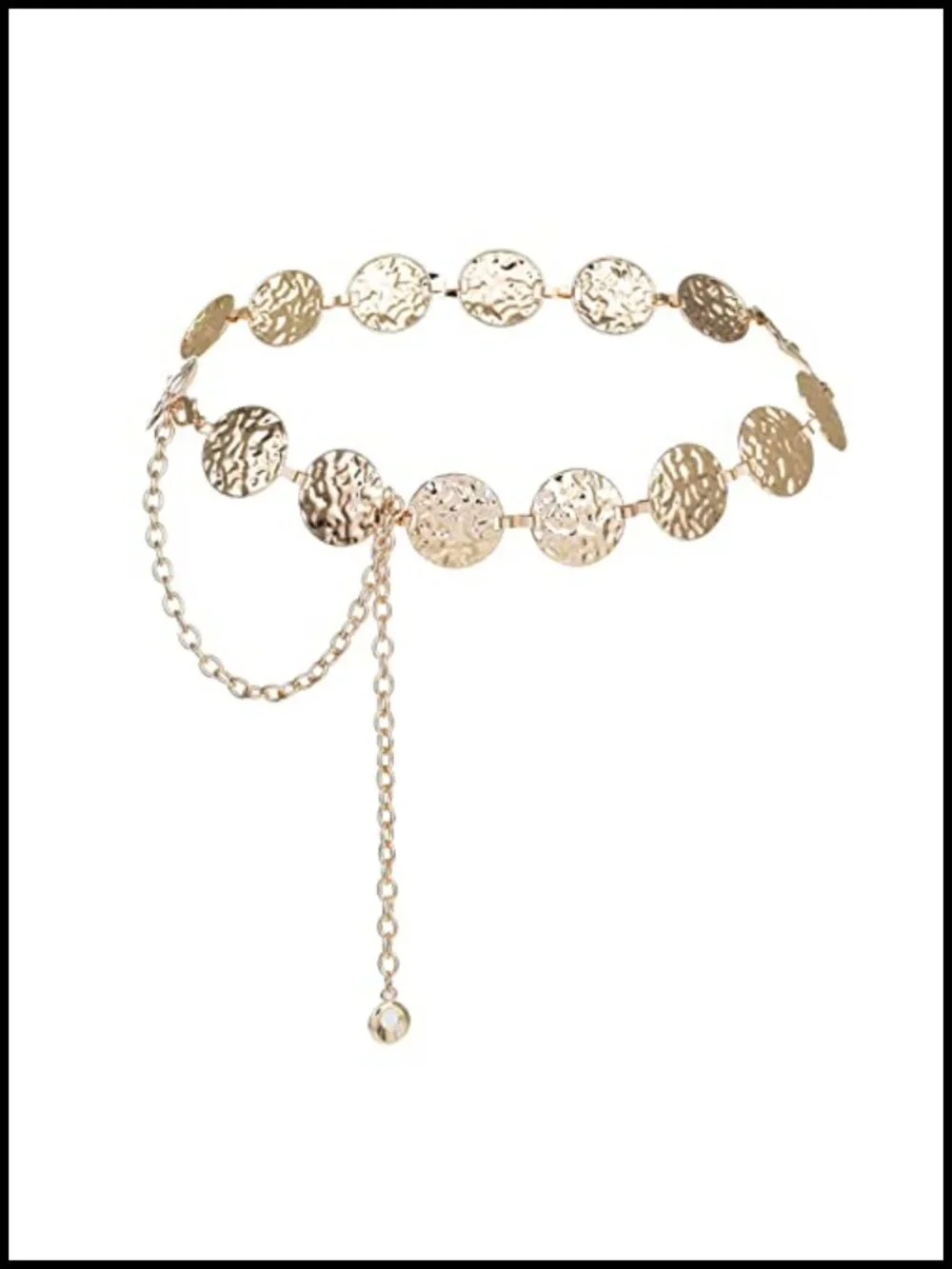 Vintage Prismatic Waist Chain Belt for Dresses Blouses Sweaters